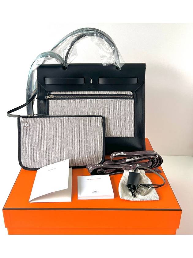 Herbag Zip 31 Tote Bag Noir - HERMES - BALAAN 4