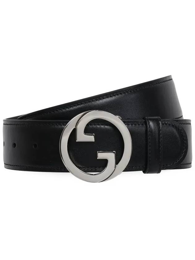 Blondie Leather Belt Black - GUCCI - BALAAN 4