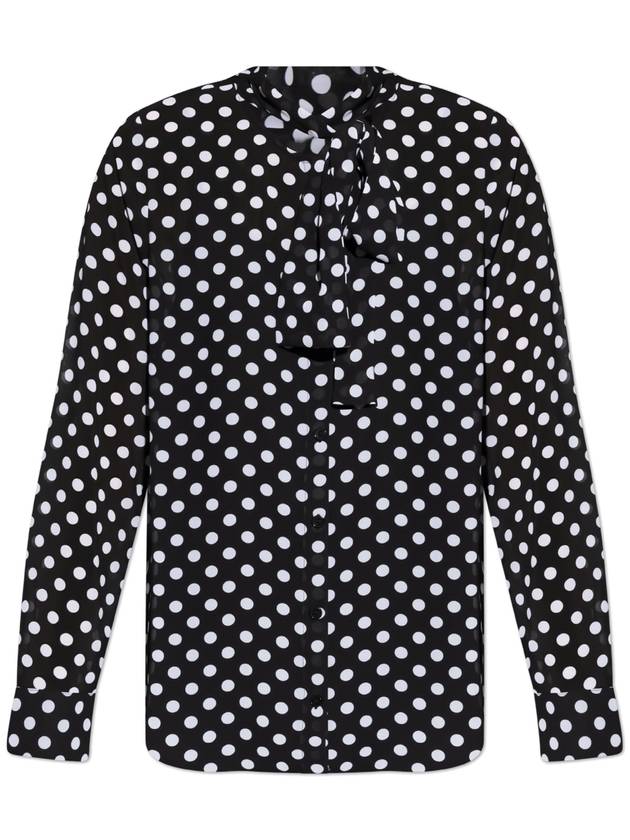 Michael Michael Kors Polka Dot Pattern Shirt, Women's, Black - MICHAEL KORS - BALAAN 1