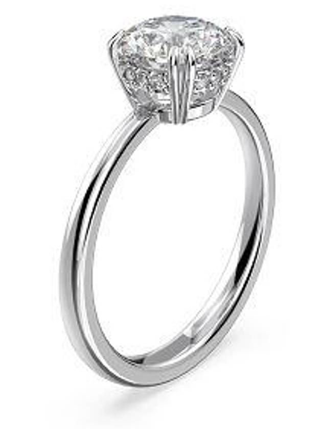 Stilla Cocktail Round Cut Zirconia Ring Silver - SWAROVSKI - BALAAN 2