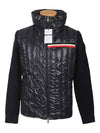 Hidden Logo Padded Cardigan Navy - MONCLER - BALAAN 3