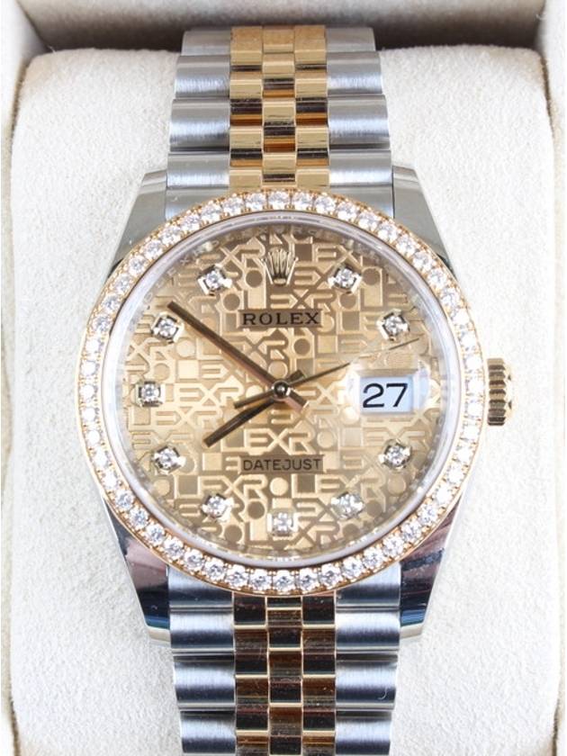 Rolex Dayjust 36 Champagne Edition Bezel Diamond 21 Years - ROLEX - BALAAN 3