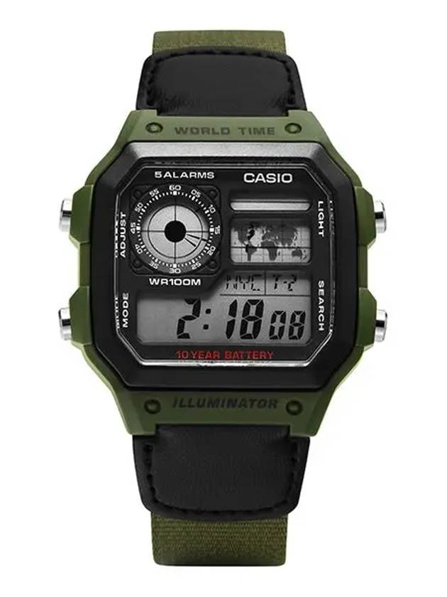 AE 1200WHB 3BVDF AE 1200WHB 3B Digital Sports Men's NATO Watch - CASIO - BALAAN 2