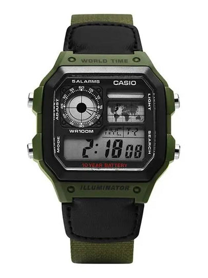 AE 1200WHB 3BVDF 3B Digital Square Sports World Time Men s Urethane Watch - CASIO - BALAAN 2