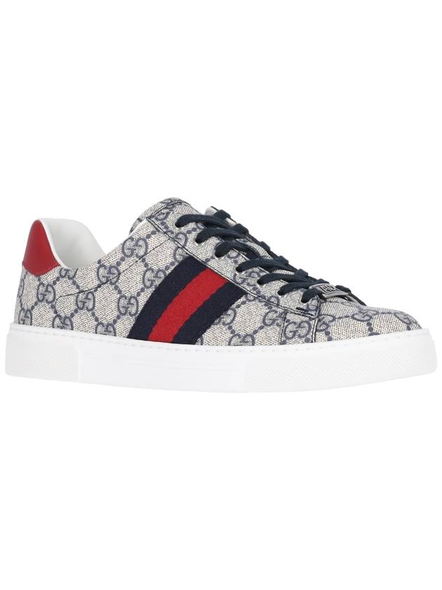 Ace GG Supreme Low Top Sneakers Beige Blue - GUCCI - BALAAN 3