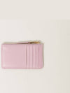 Matelasse Leather Card Wallet Pink - MIU MIU - BALAAN 5