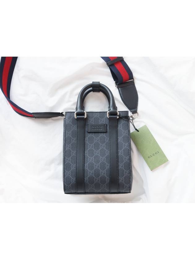 GG Supreme Mini Tote Bag Black - GUCCI - BALAAN 3