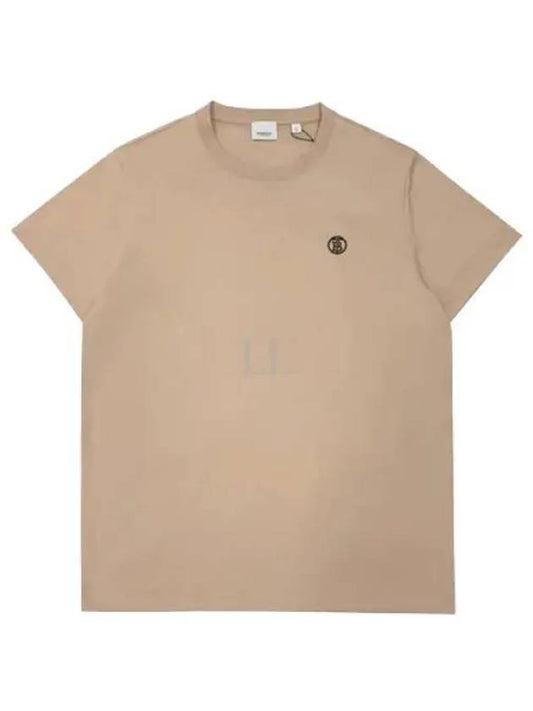 TB Monogram Embroidered Short Sleeve T-Shirt Beige - BURBERRY - BALAAN 2