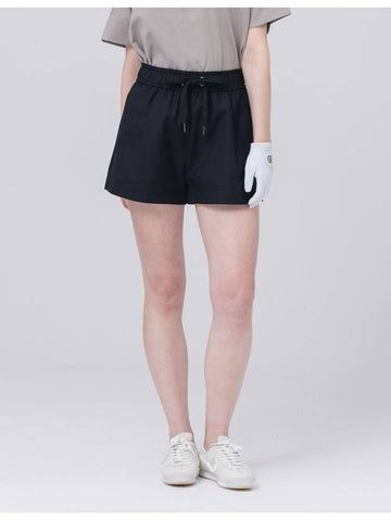 Full Waist Banding Eyelet String Black Shorts DO3242PT67 - DOYOUKNOWMC GOLF WEAR - BALAAN 1