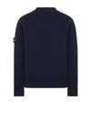 Mock Neck Virgin Wool Knit Top Navy - STONE ISLAND - BALAAN 3