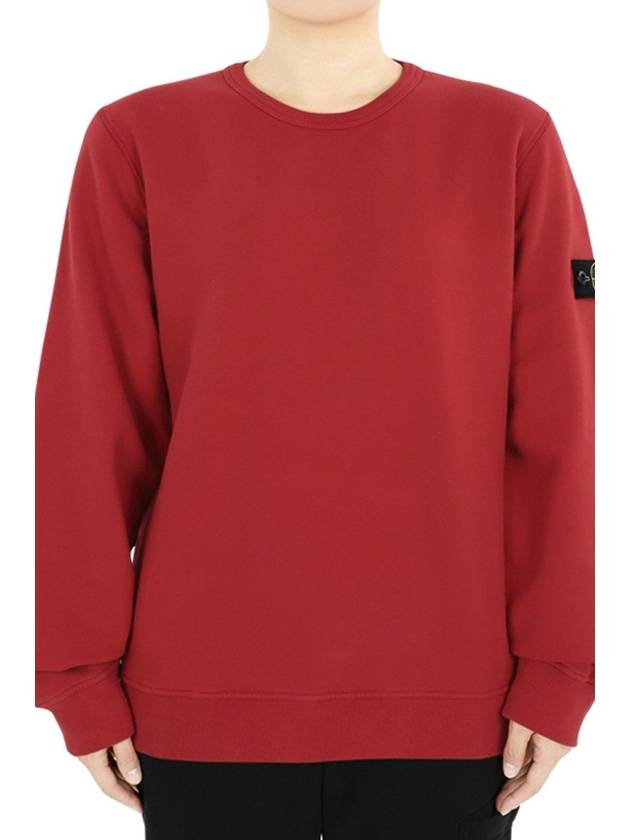 Stone Waffen Patch Round Neck Sweatshirt (Dark Red) 811661320 V0010 14A - STONE ISLAND - BALAAN 3