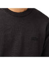 Crew Neck Merino Wool Knit Top Dark Grey - LACOSTE - BALAAN 3