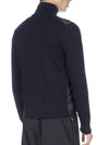 Padded wool cardigan navy blue - MONCLER - BALAAN 5