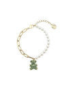 Teddy Pearl Bracelet Green Gold - SWAROVSKI - BALAAN 2