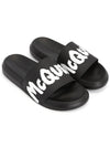 Men's Graffiti Rubber Pool Slippers Black - ALEXANDER MCQUEEN - BALAAN 4