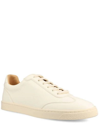 Deerskin Trainers Latex Sole Low Top Sneakers White - BRUNELLO CUCINELLI - BALAAN 2