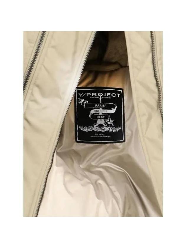 Y PROJECT Double zipper decoration nylon bomber jacket 203JA002 F493 DARK BEIGE - ETC - BALAAN 5