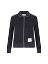 Women's Seersucker Loopback 4-Bar Zip-Up Jacket Navy - THOM BROWNE - BALAAN 2