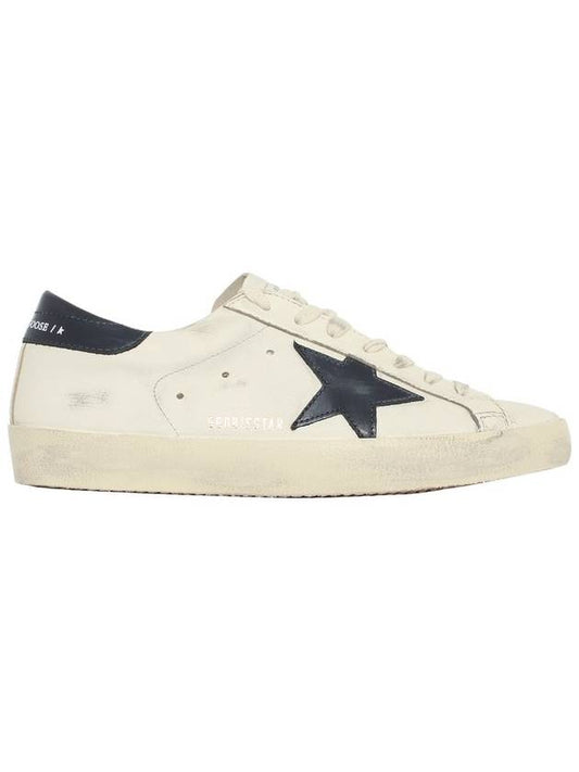 Superstar Beige Night Blue Heel Tab Sneakers - GOLDEN GOOSE - BALAAN 2