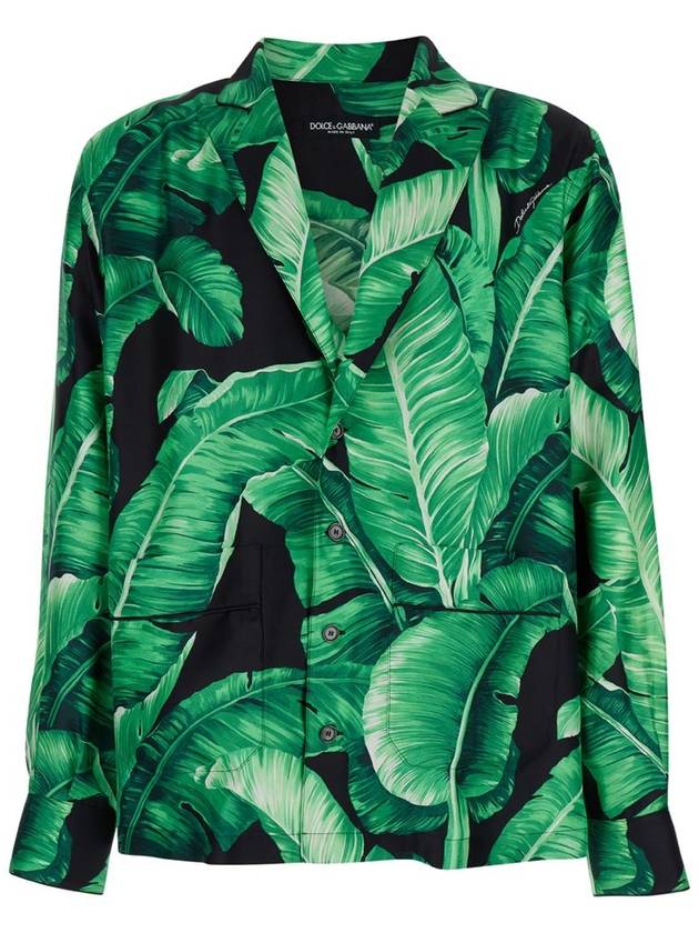 Leaf Print Silk Shirt G5KB4TIS1SF - DOLCE&GABBANA - BALAAN 2