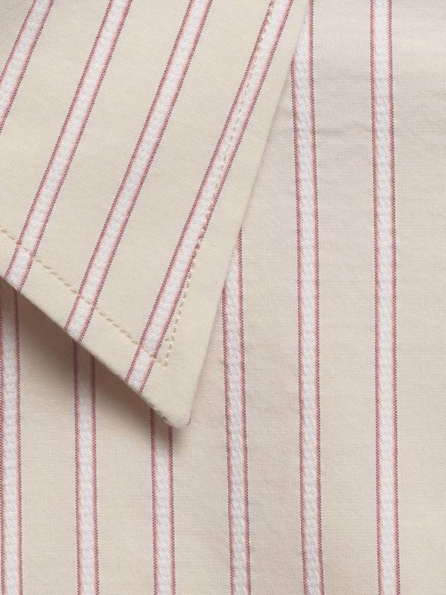 Men's Striped Cotton Shirt Beige - GUCCI - BALAAN 3