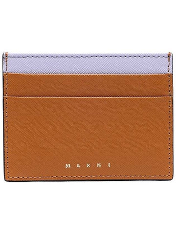 Saffiano Card Wallet Brown - MARNI - BALAAN.