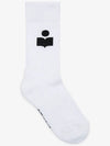 Siloki Logo Socks White - ISABEL MARANT - BALAAN 3