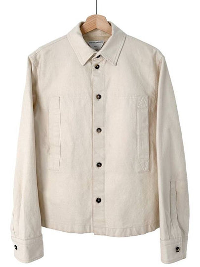 44 Men s Cotton Shirt Trucker Twill Jacket Ivory - BOTTEGA VENETA - BALAAN 2