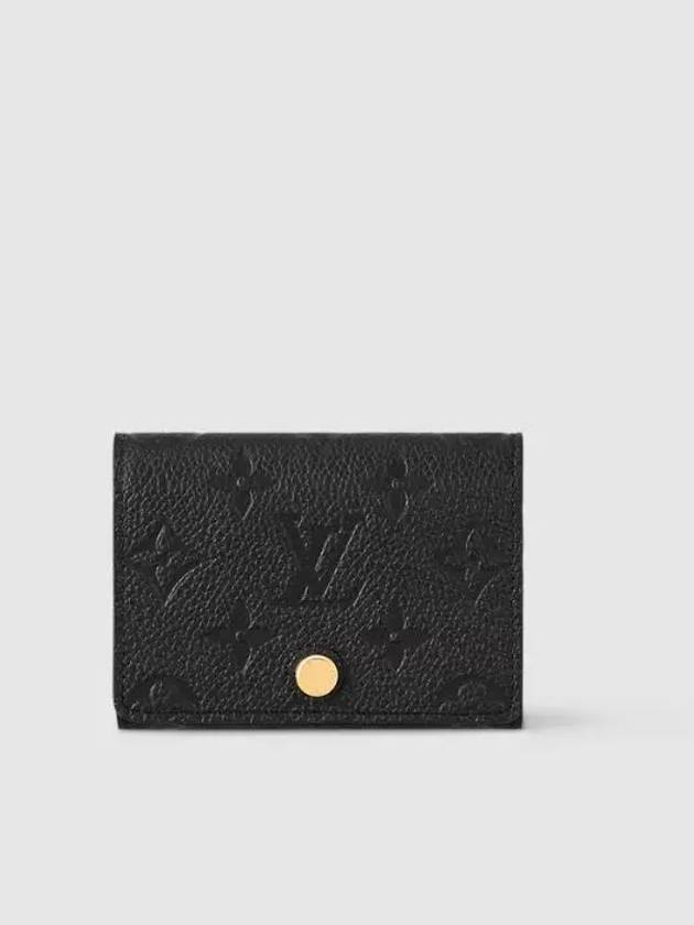 Monogram Embossed Leather Business Card Wallet Black - LOUIS VUITTON - BALAAN 2