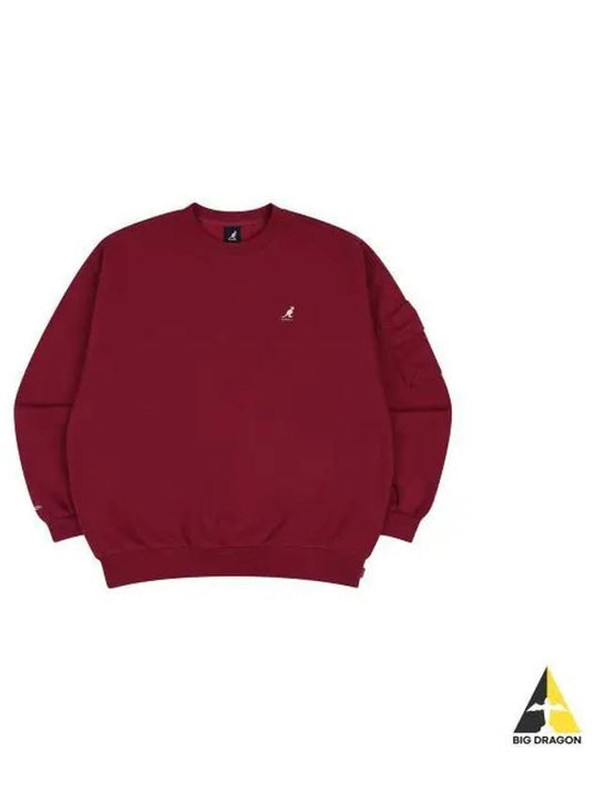 KNGL Pocket Sweatshirt 1755 Burgundy - KANGOL - BALAAN 1