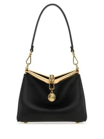 Vela Small Calfskin Leather Shoulder Bag Black - ETRO - BALAAN 2