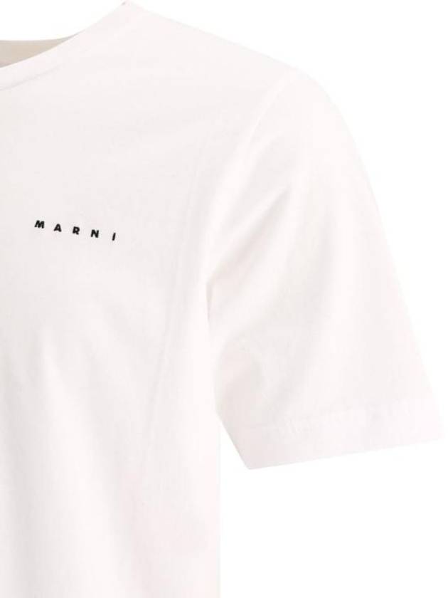 Logo Cotton Short Sleeve T-Shirt White - MARNI - BALAAN 4