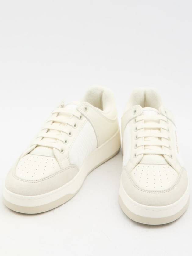 Logo Print Low Top Sneakers White - SAINT LAURENT - BALAAN 6