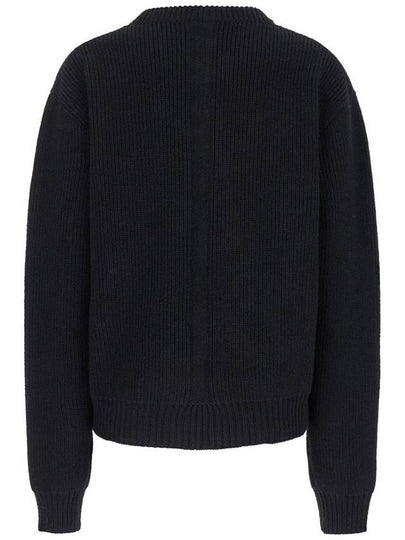 'Eclipse' Black Crewneck Sweater In Wool Woman - RICK OWENS - BALAAN 2