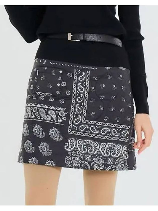 Bandana Quilted Skirt Black - BENECIA12 - BALAAN 1