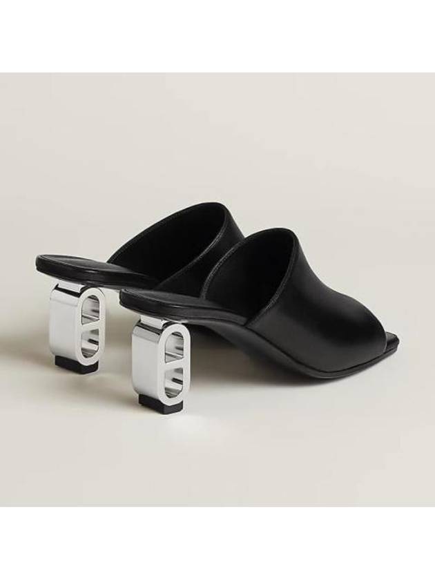 Iconique 60 Women Sandals Slippers Noir H241082Z 02380 - HERMES - BALAAN 3