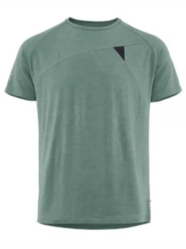 Men's Fafne Base Layer Short Sleeve T-Shirt Faded Green - KLATTERMUSEN - BALAAN 1