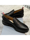 Pebble Grain Rubber Sole Penny Loafer Black - THOM BROWNE - BALAAN 4