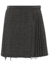 Wrap Around A-Line Skirt Grey - DIOR - BALAAN 1