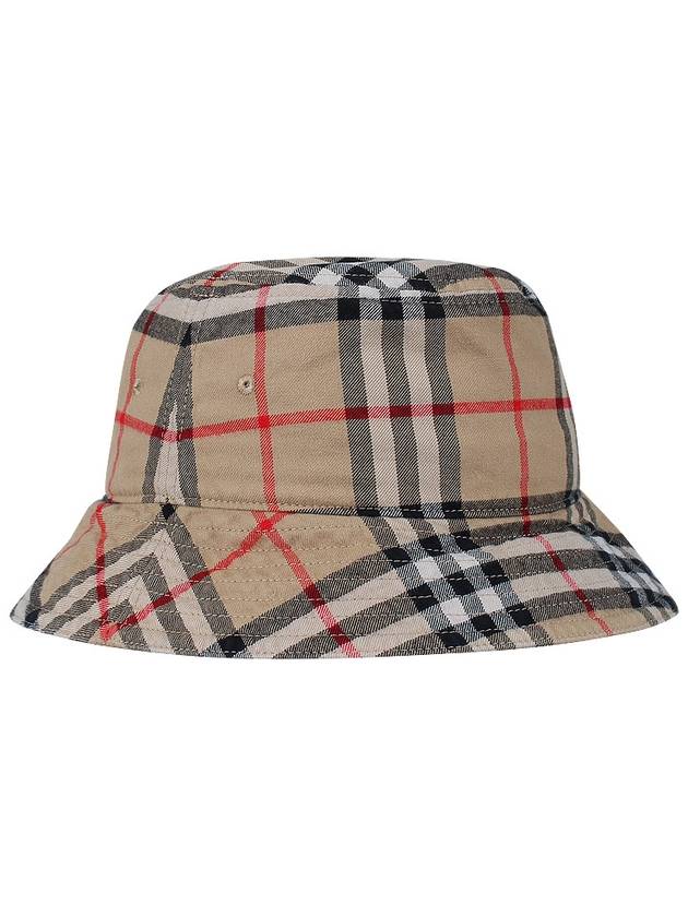 Check Cotton Bucket Hat Beige - BURBERRY - BALAAN 5