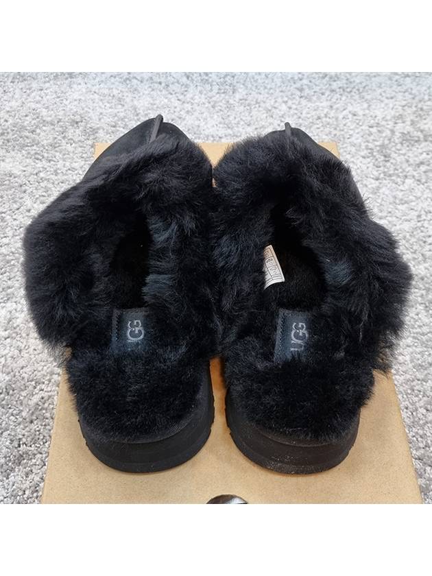 Women's Diskett Fleece Platform Slippers Black - UGG - BALAAN 6