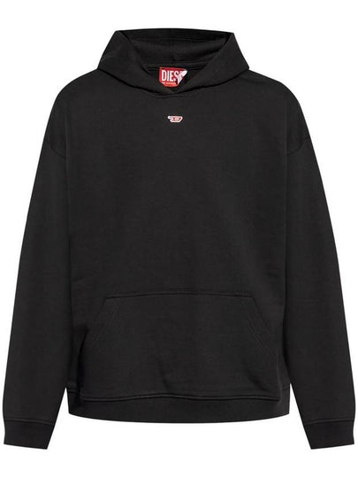 D Logo Patch Hoodie Black - DIESEL - BALAAN 2