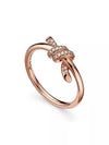 Tiffany note ring rose gold diamond setting 69526438 - TIFFANY & CO. - BALAAN 2