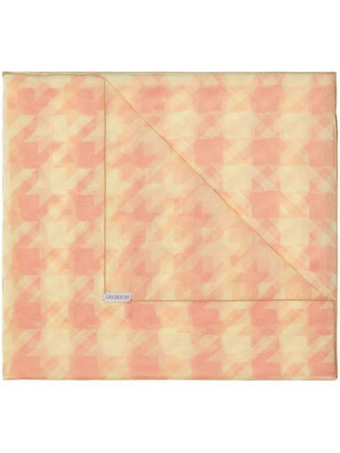 Houndstooth Pattern Silk Scarf Pink - BURBERRY - BALAAN 1