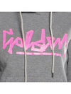 12Th Anniversary Pink Logo Hoodie Grey - GOLDEN GOOSE - BALAAN 5