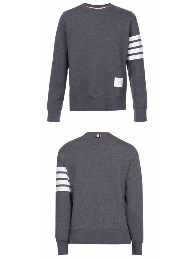 4 Bar Loopback Jersey Sweatshirt Dark Grey - THOM BROWNE - BALAAN 5