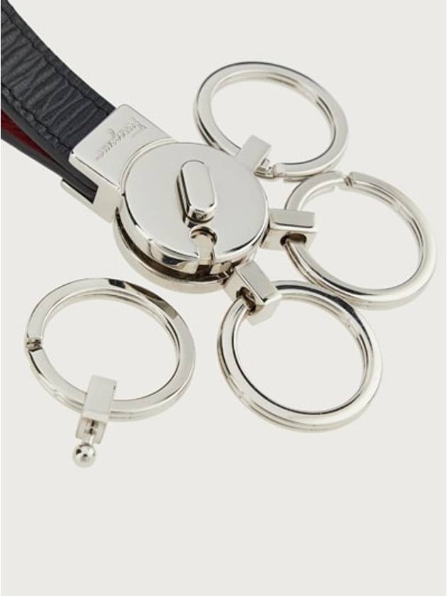 Gancini Key Ring Black - SALVATORE FERRAGAMO - BALAAN 3