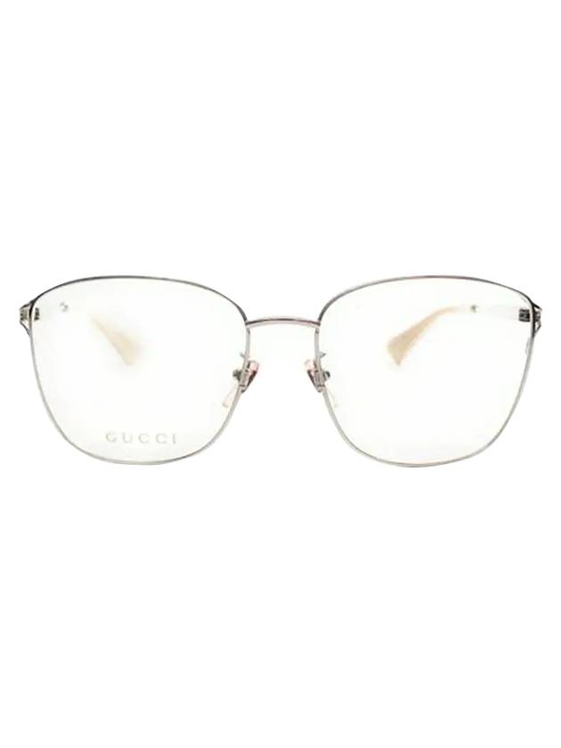 Eyewear Rectangular Frame Glasses Silver - GUCCI - BALAAN.