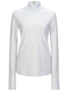 Runway Grid Logo Long Sleeve Turtleneck White Grey - ULKIN - BALAAN 4