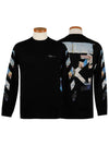 Diag Colored Arrow Long Sleeve T-Shirt Black - OFF WHITE - BALAAN 3